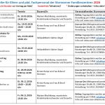 Termintabelle Vortragsreihe 2026